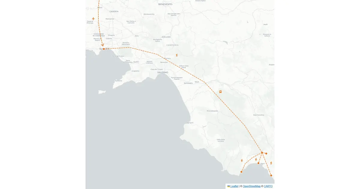 Karte: „La dolce vita” im Cilento