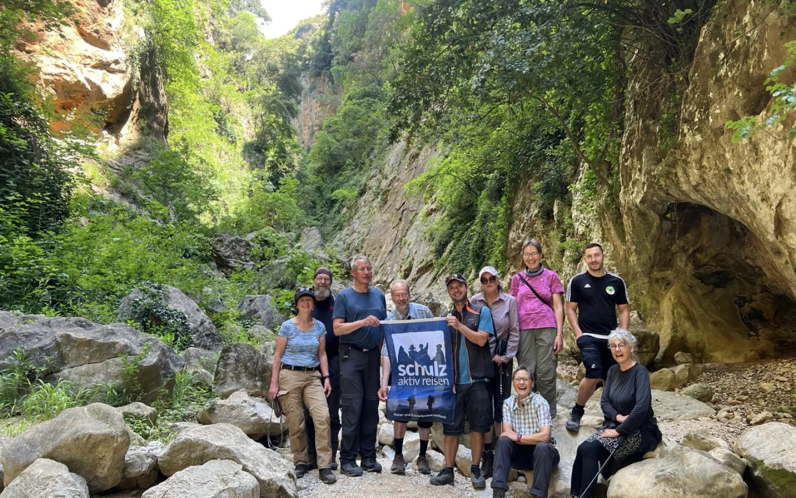 Das Ziel Ihrer Wanderung an Tag 4: Gjipe-Schlucht