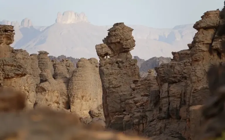 Beeindruckende, bizarre Felsen der südlichen Ausläufer des Tassli n`Ajjer