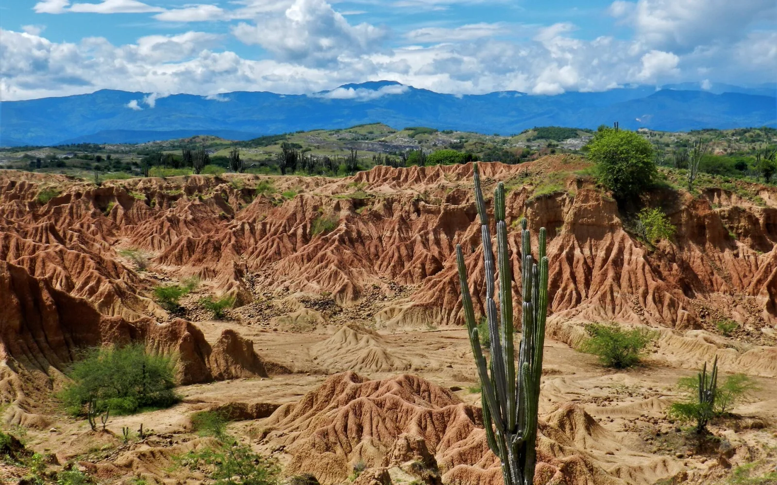 Wanderung durch die bizarre Erosionslandschaft der rotbraunen Tatacoa-Wüste