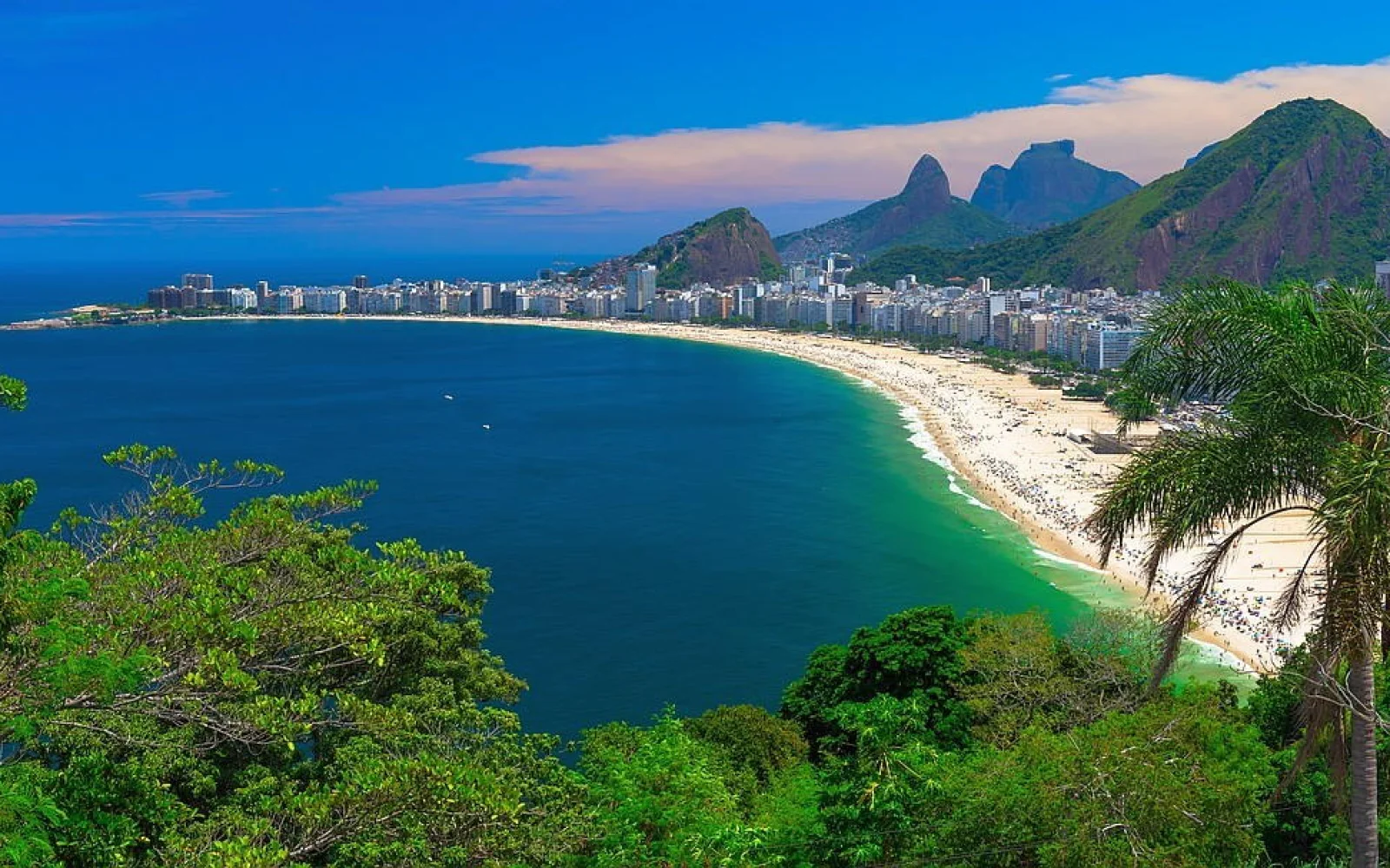 Sie wohnen in Rio de Janeiro in einem Strandhotel an der berühmten Copacabana