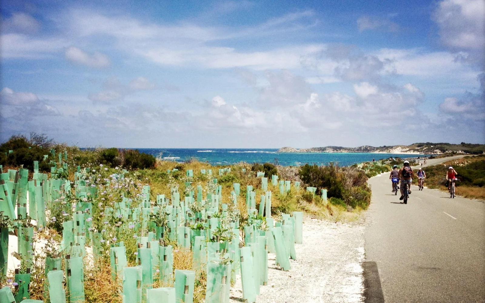 Entspannter Radfahrtag auf der autofreien Insel Rottnest Island