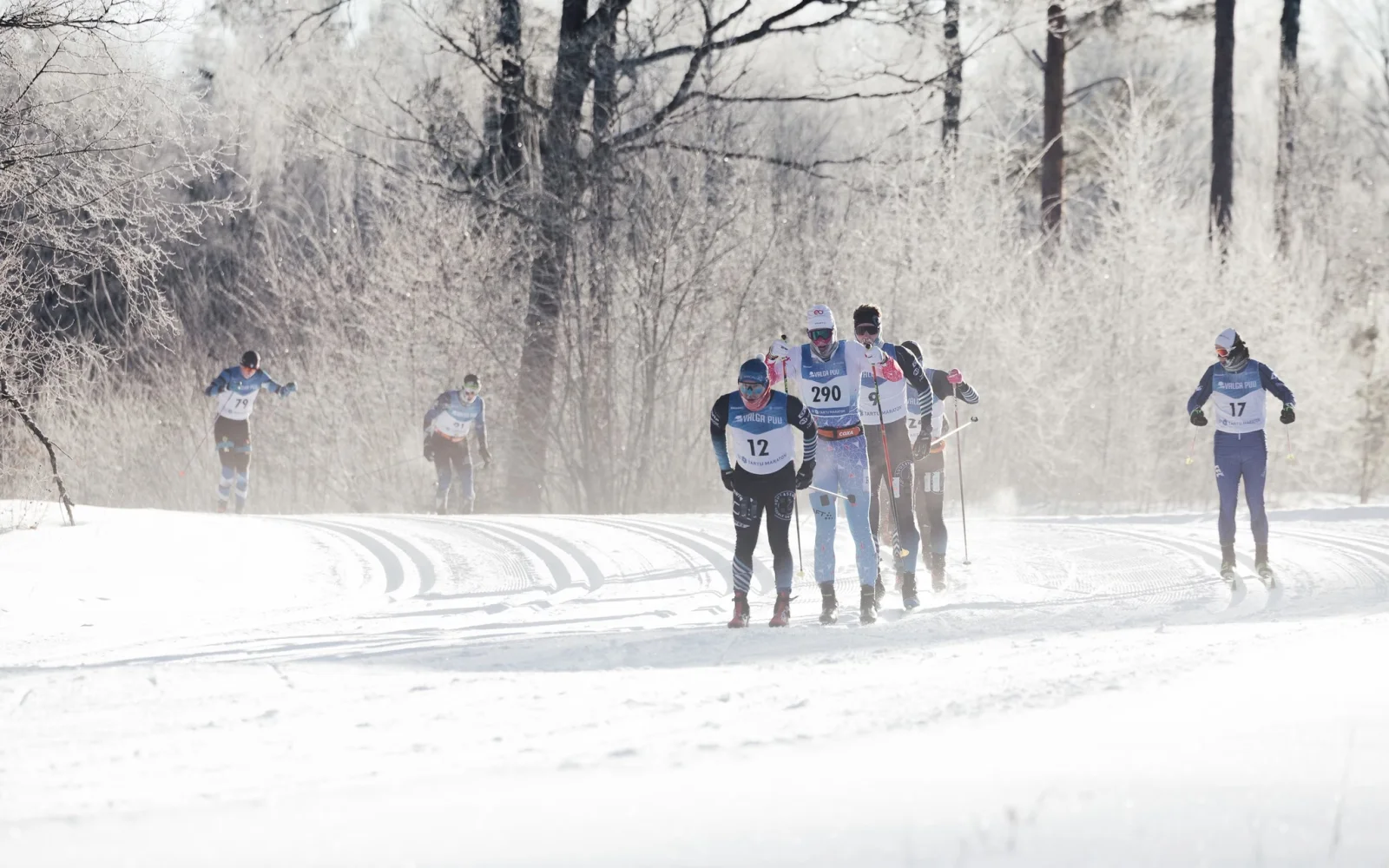 2026 war's knackig kalt am Lauftag mit -20°C am Start in Otepää