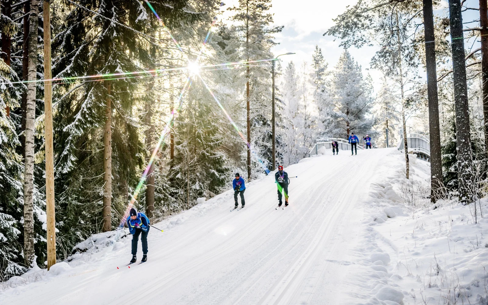 Teils führt die schöne Strecke auch durch die umliegenden Wälder Lahtis