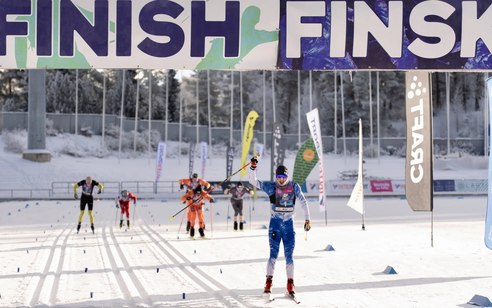 Zieleinlauf in der berühmten Lahti Ski Arena