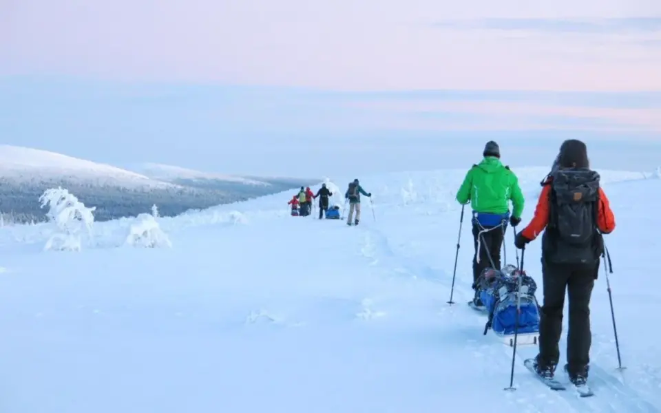 Mit Ski und Pulka durchs Land der Sami