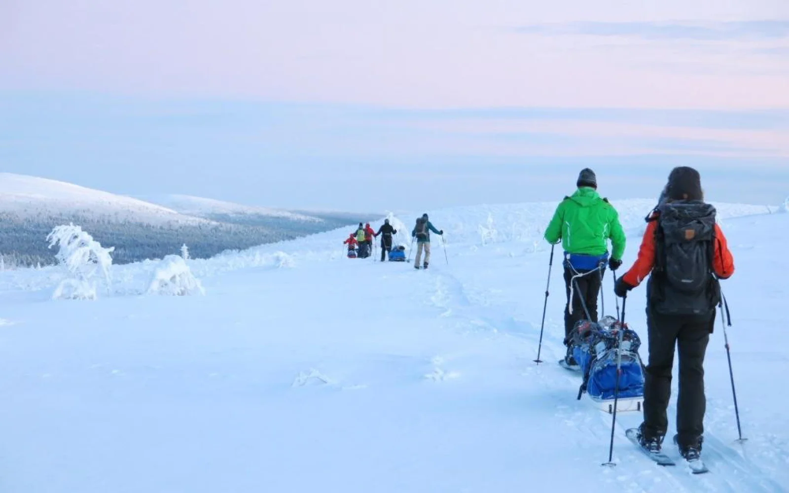 6-Tage auf Pulkatour unterwegs im Nationalpark Lemmenjoki.