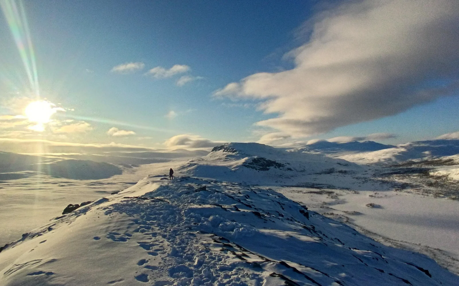 Auf Gipfeltour zum Halti, höchster Berg Finnlands.