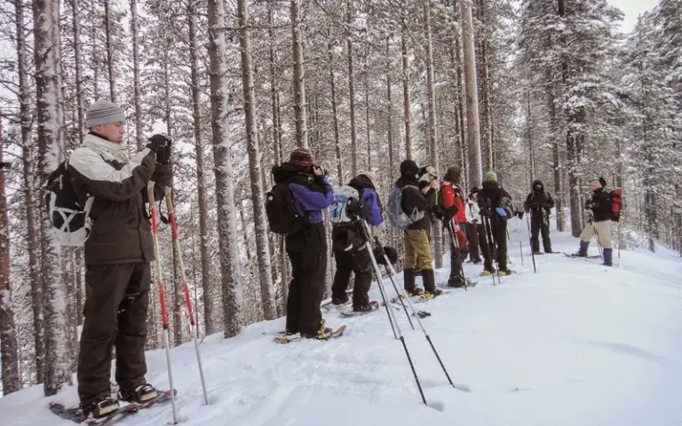 Mit Schneeschuhen zur zweiten Wildnishütte