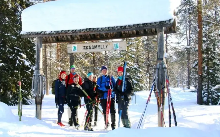 Skitour vom Samendorf Hetta zur Wildnishütte Ketomella