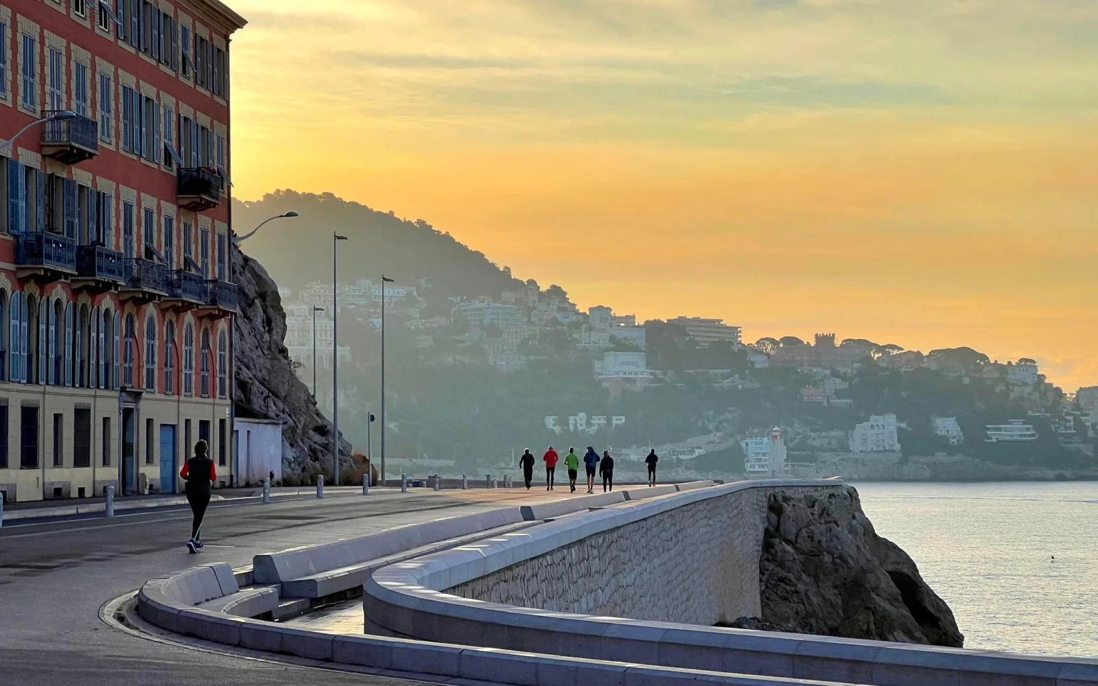 Nizza - Morgenläufchen an der Promenade des Anglais 