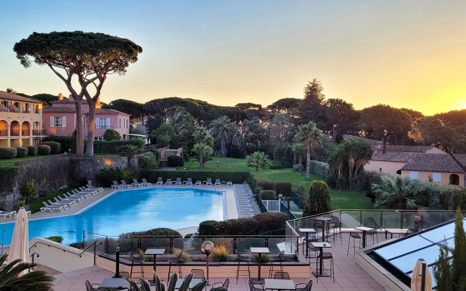 Unser gemütliches Quartier in Sainte-Maxime ist das Hotel "Les Jardins"