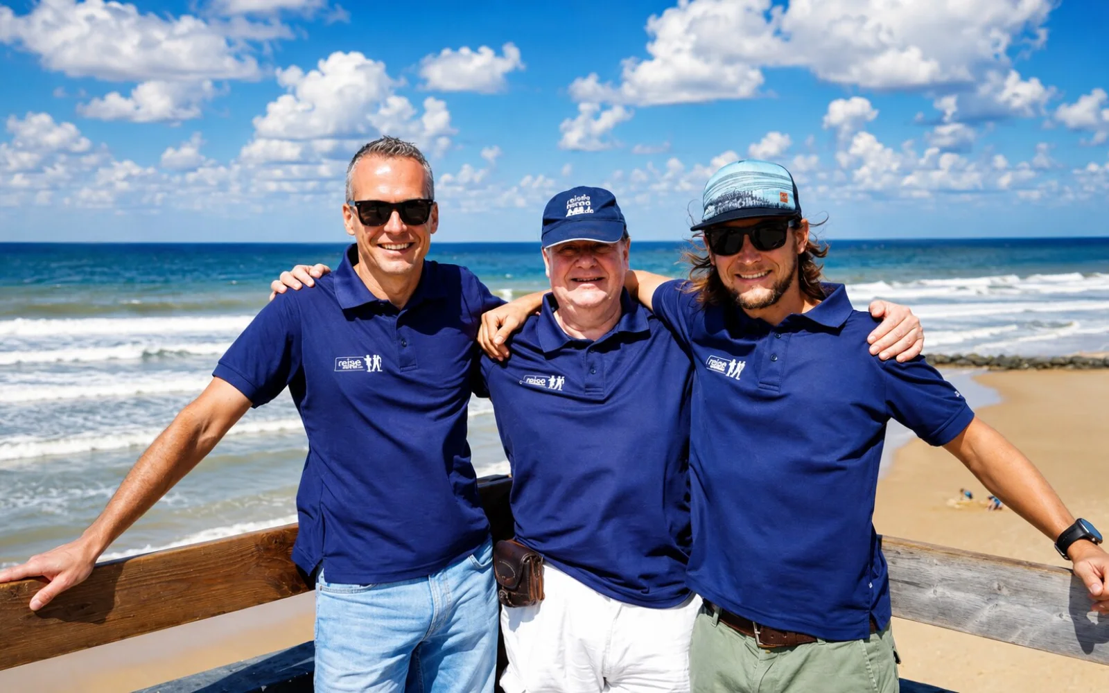 Unser erfahrenes Médoc-Reiseleitetrio Tino, Ecki und Stefan (v.l.)