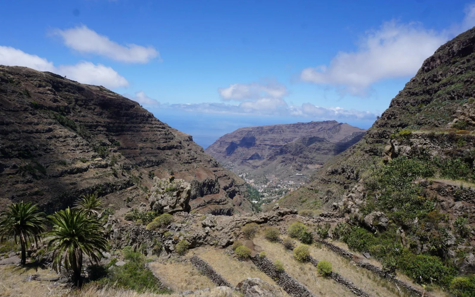 Typisch für Gomera: Terrassen, die früher meist dem Getreideanbau dienten