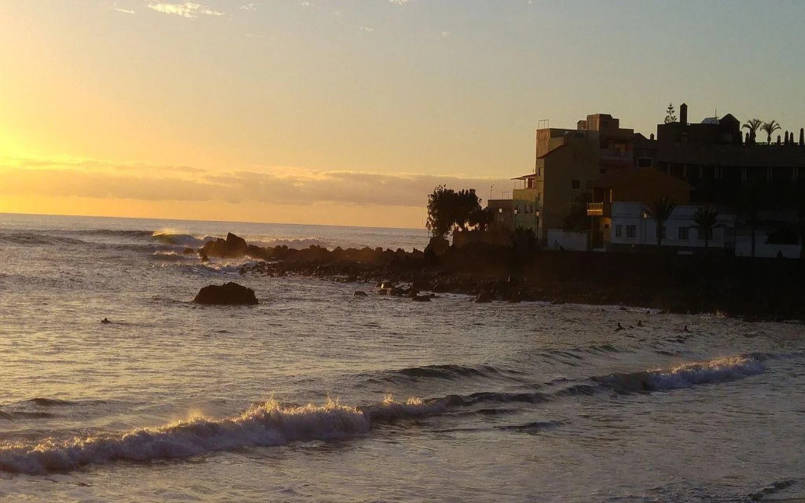 Sonnenuntergang am Strand von La Calera/Valle Gran Rey