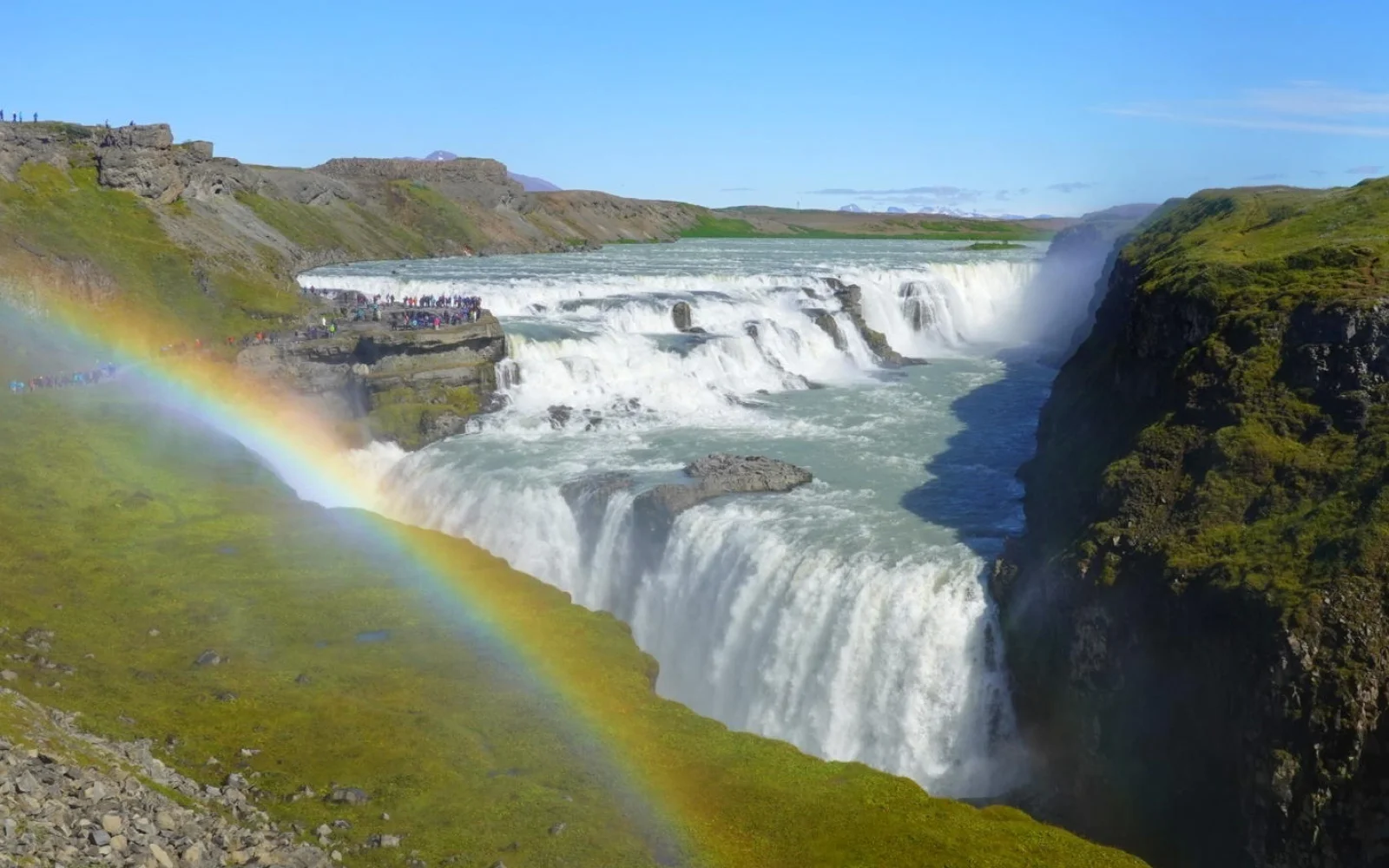 Wir besuchen den imposanten Wasserfall Gullfoss 