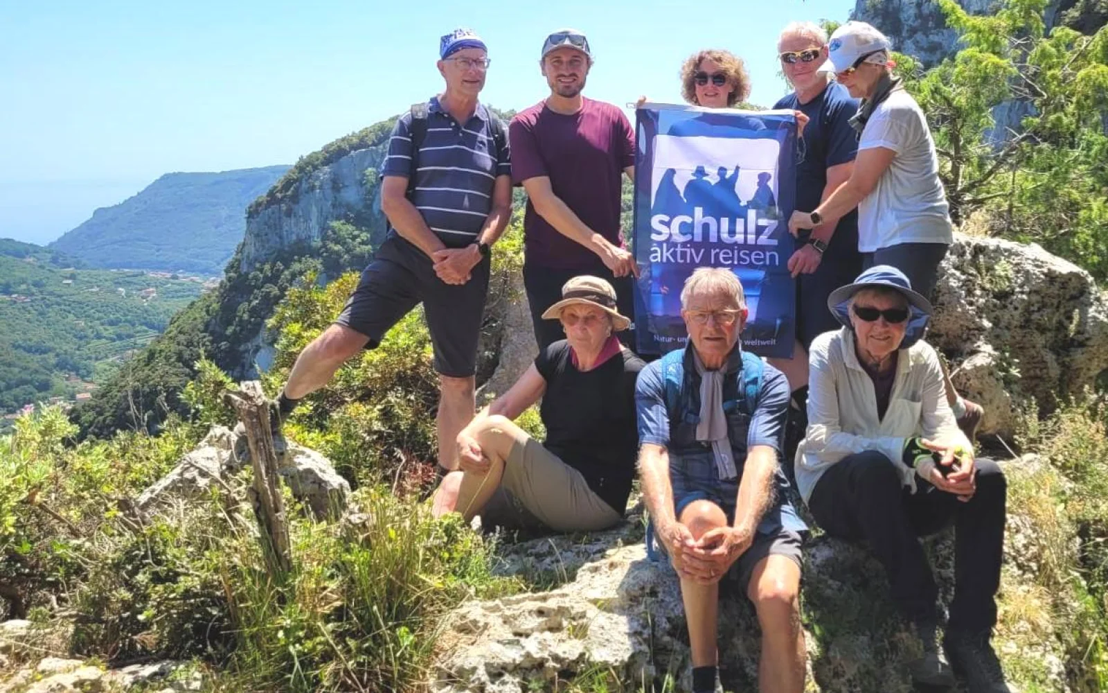 Unsere erste Reisegruppe auf der Pilotreise in Ligurien im Mai 