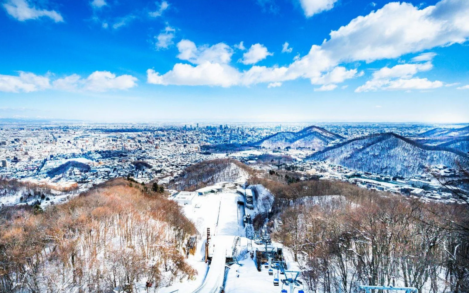 Ausblick  von der Sapporo Okurayama Skisprungschanze - Olympiaort von 1972
