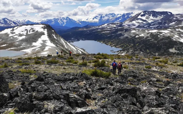 Kanadische Ausblicke bei Wanderungen in der Nähe von Mount Robson