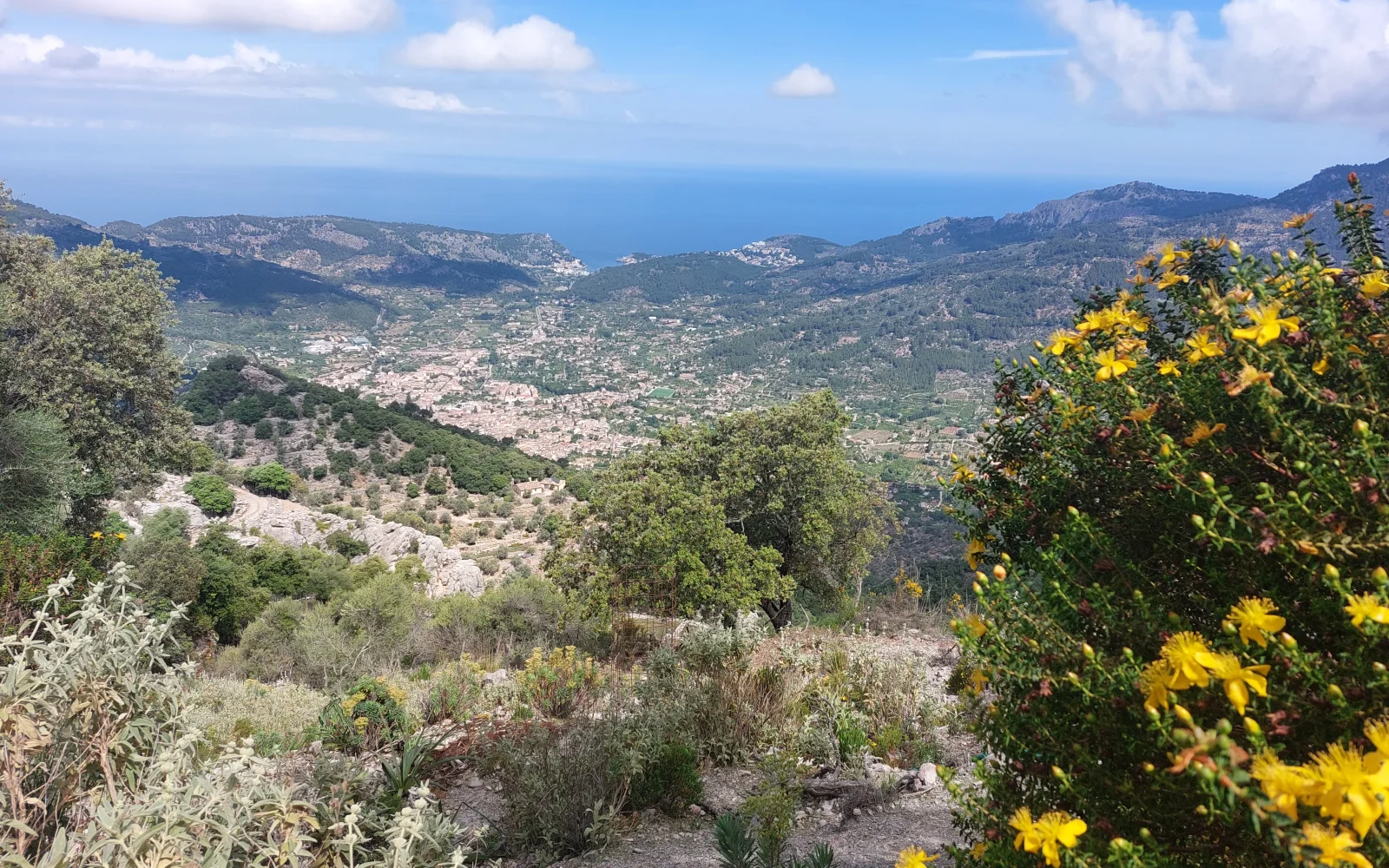 Soller und das Meer liegen vor uns ausgebreitet: Hier verspürt man Ruhe pur