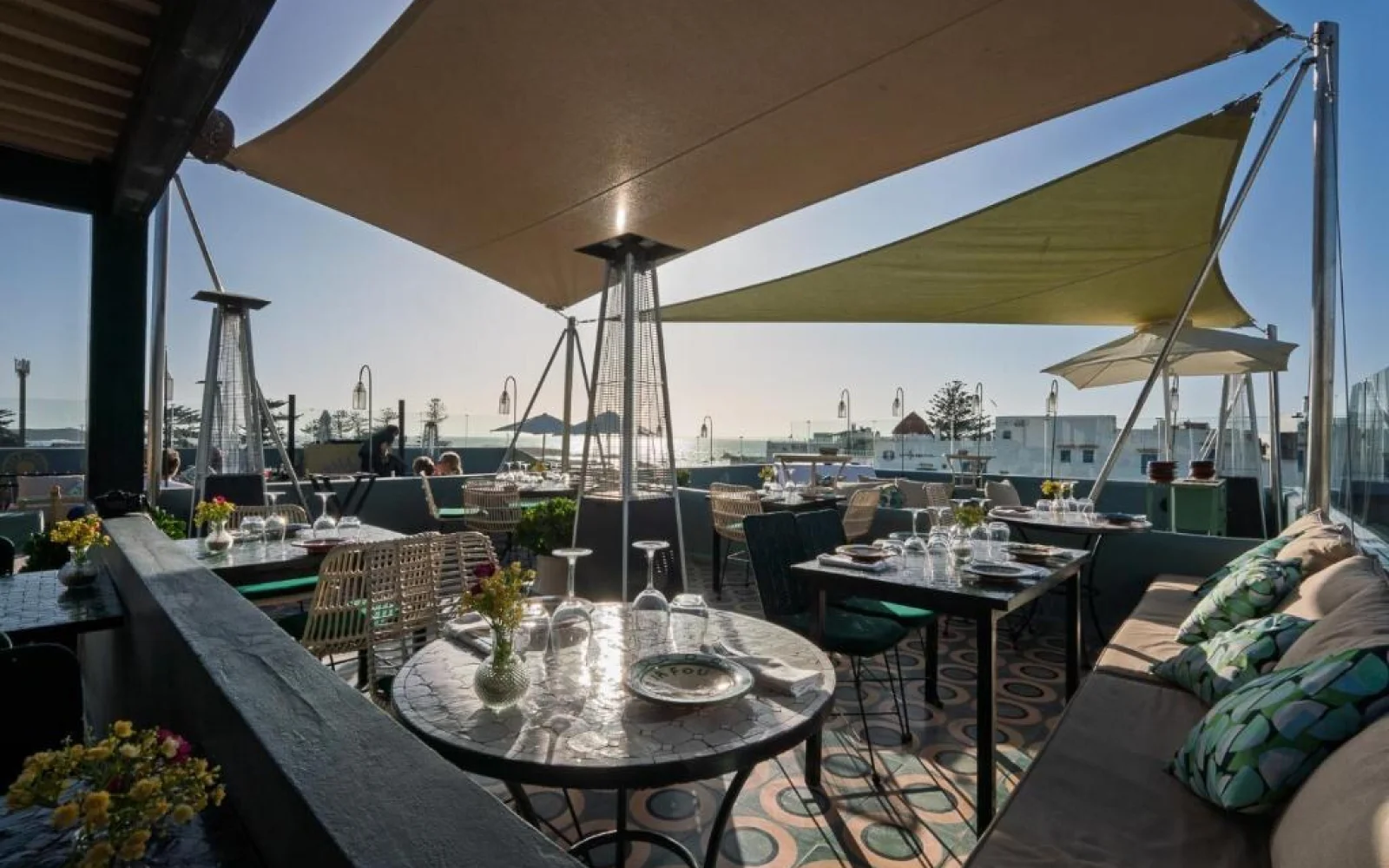 Die Dachterrasse Ihres Hotels Le Palazzo in der Altstadt von Essaouira
