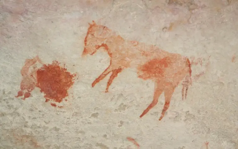 Wanderung zu Zeichnungen der Khoisan