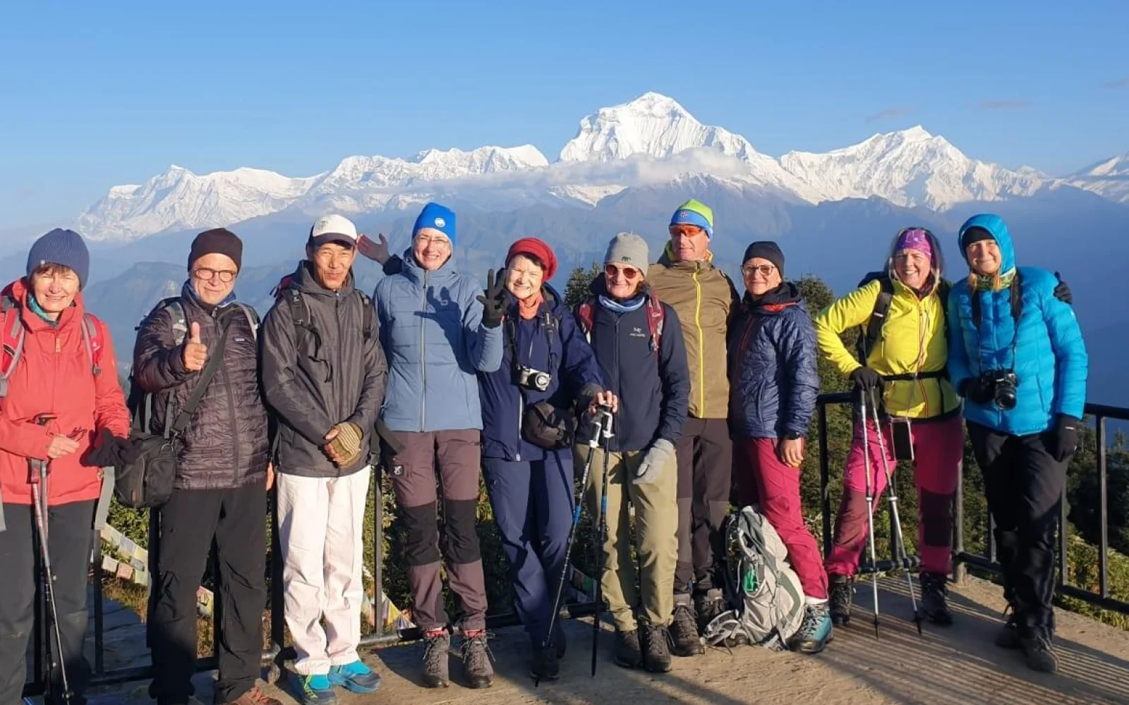 Unterwegs in kleiner Gruppe und bestens umsorgt vom nepalesischen Team
