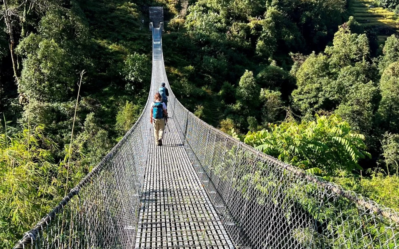 Wandern über aussichtsreiche Hängebrücken