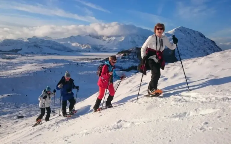 Erste Schneeschuhtour in der Umgebung von Sandsletta