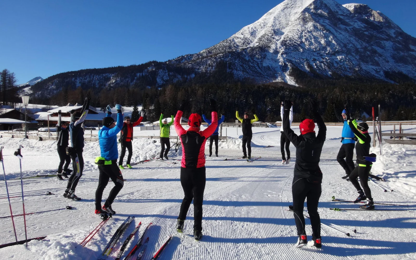 Auch ein gutes Aufwärmprogramm gehört natürlich zu einem Trainingstag dazu