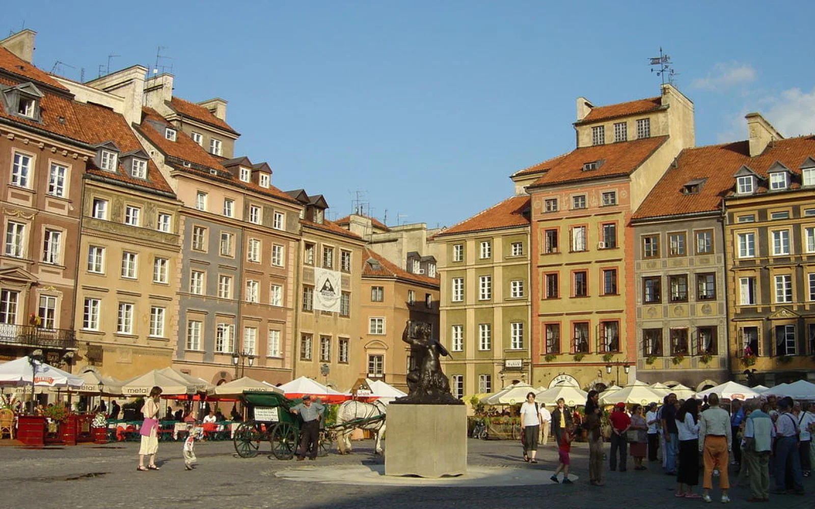Rundgang durch die Altstadt Warschaus am Beginn der Reise