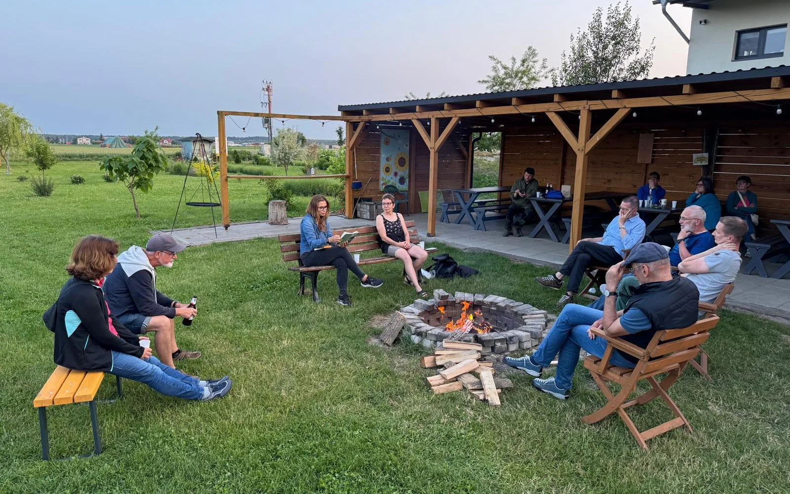Abends gemütlich Beisammensein und dem Knistern des Feuers lauschen...