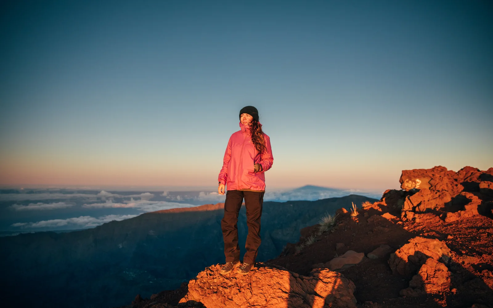Sonnenaufgangsstimmung am Piton des Neiges (Foto: Amelie Blondiaux)