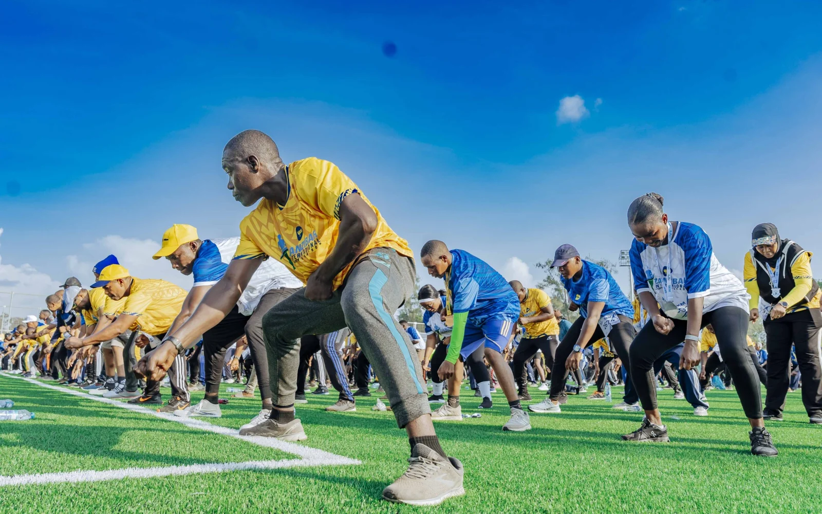 Intensive Erwärmung vor dem 1. Start um 06 Uhr