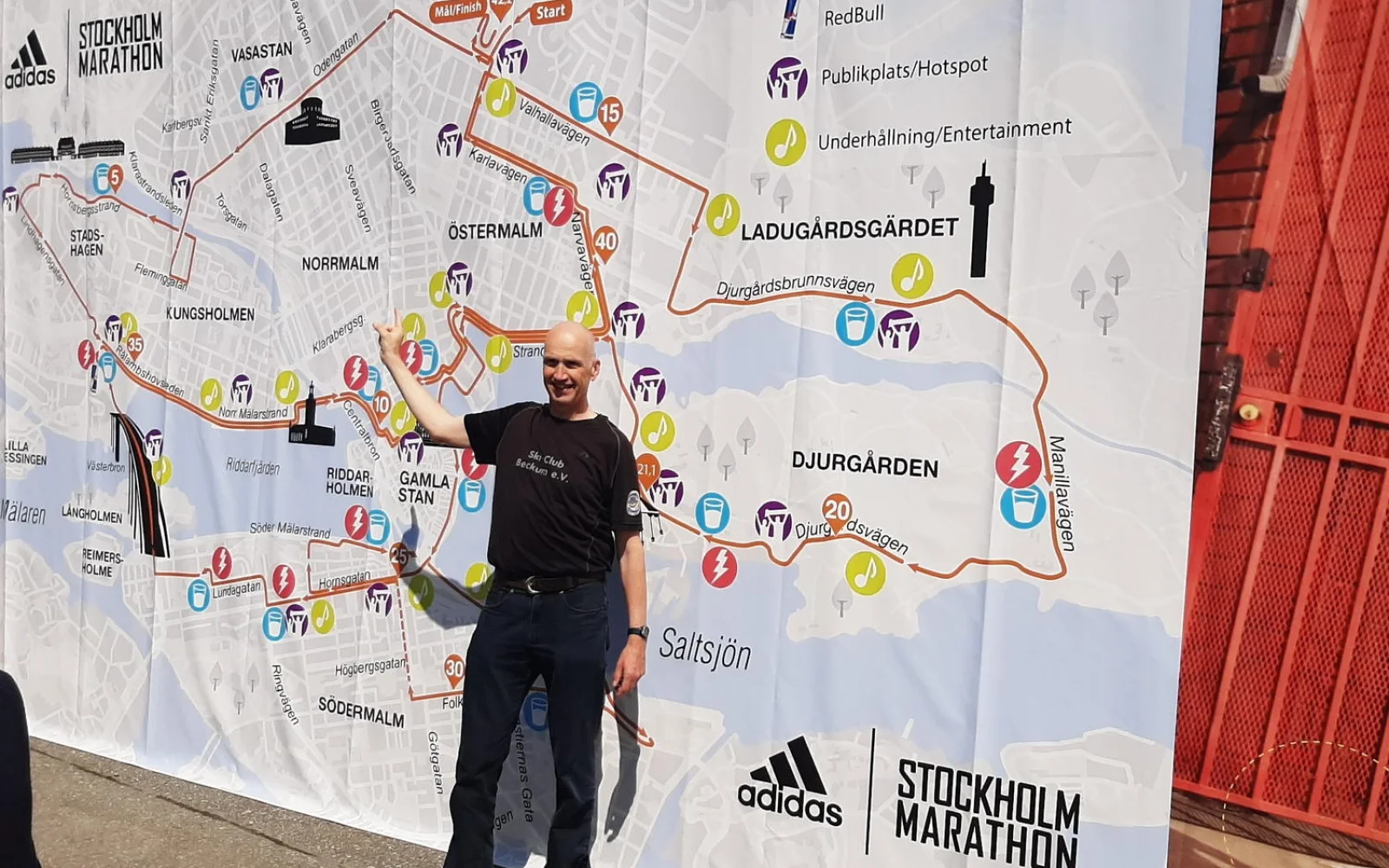 Die Marathonstrecke auf einem anspruchsvollen Rundkurs mitten durch Stockholm