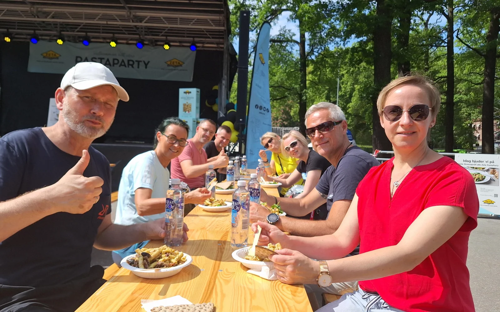 Gute Stimmung bei der Pasta Party 