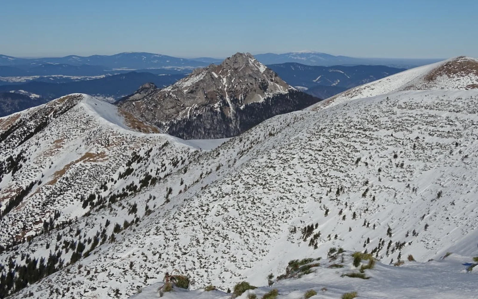 Vom Hauptkamm der Mala Fatra ist der Ausblick ganz besonders spektakulär