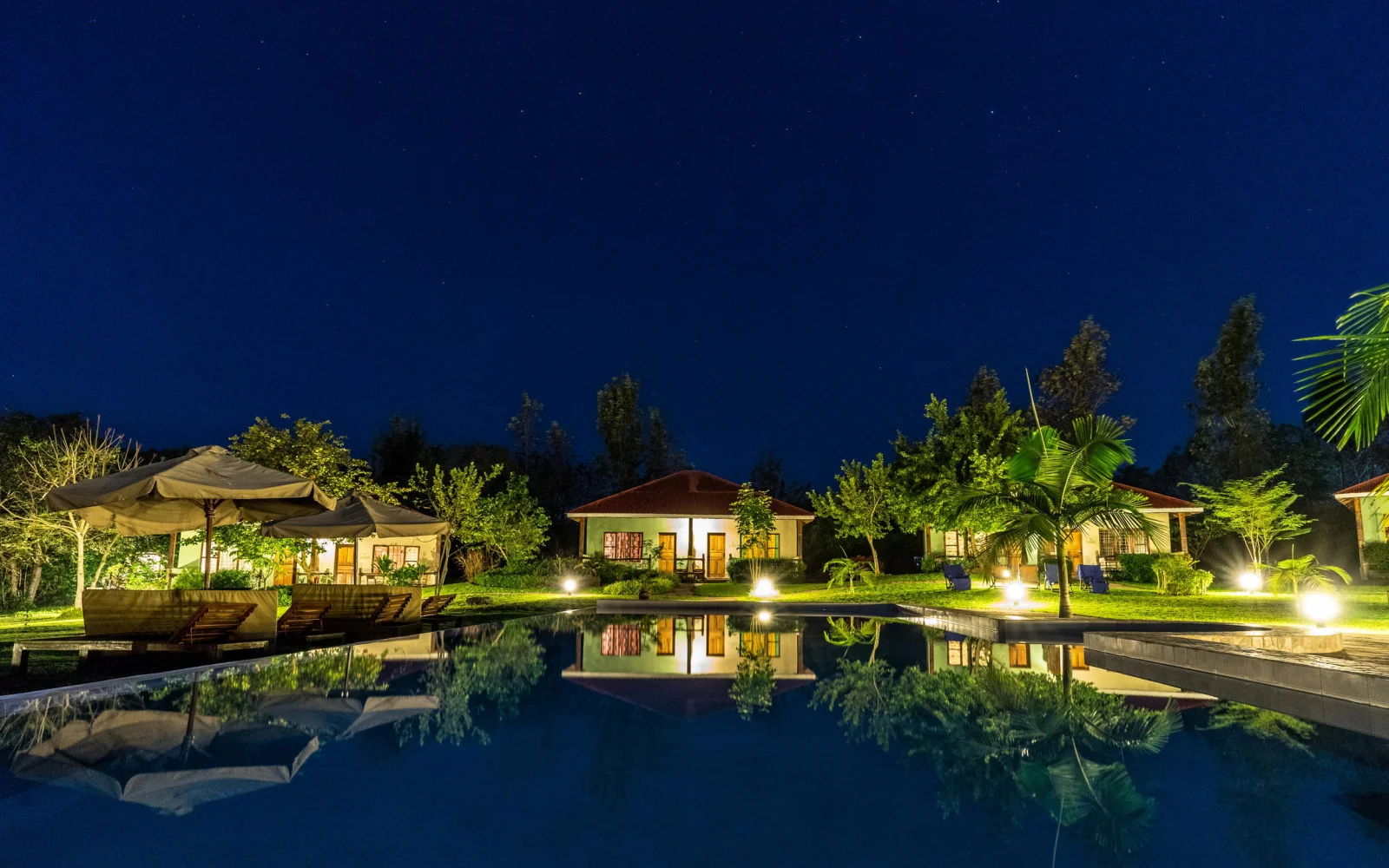 Sie übernachten meist in schicken Lodges wie hier in der African View Lodge