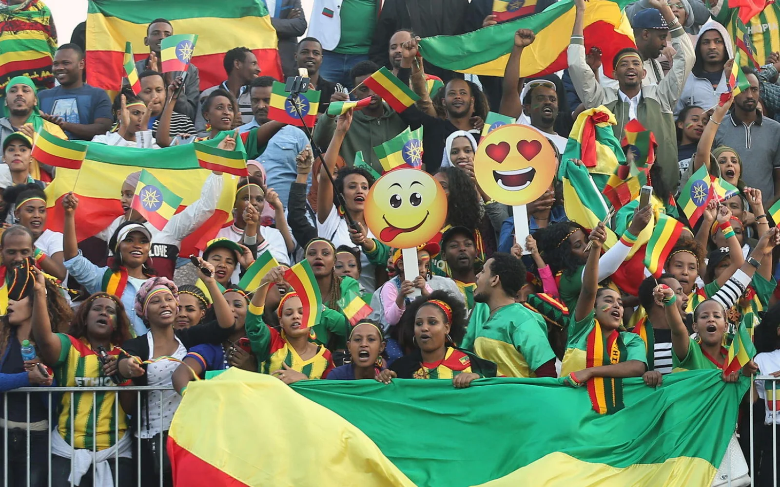 Äthiopische Fangemeinde sorgt für eine besondere Stimmung